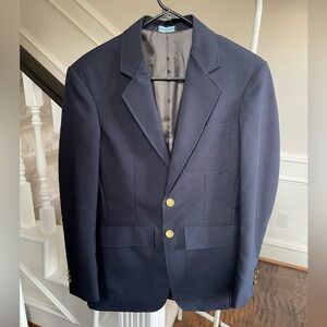 Classic Navy School Uniform Blazer with Gold Buttons, 34R
